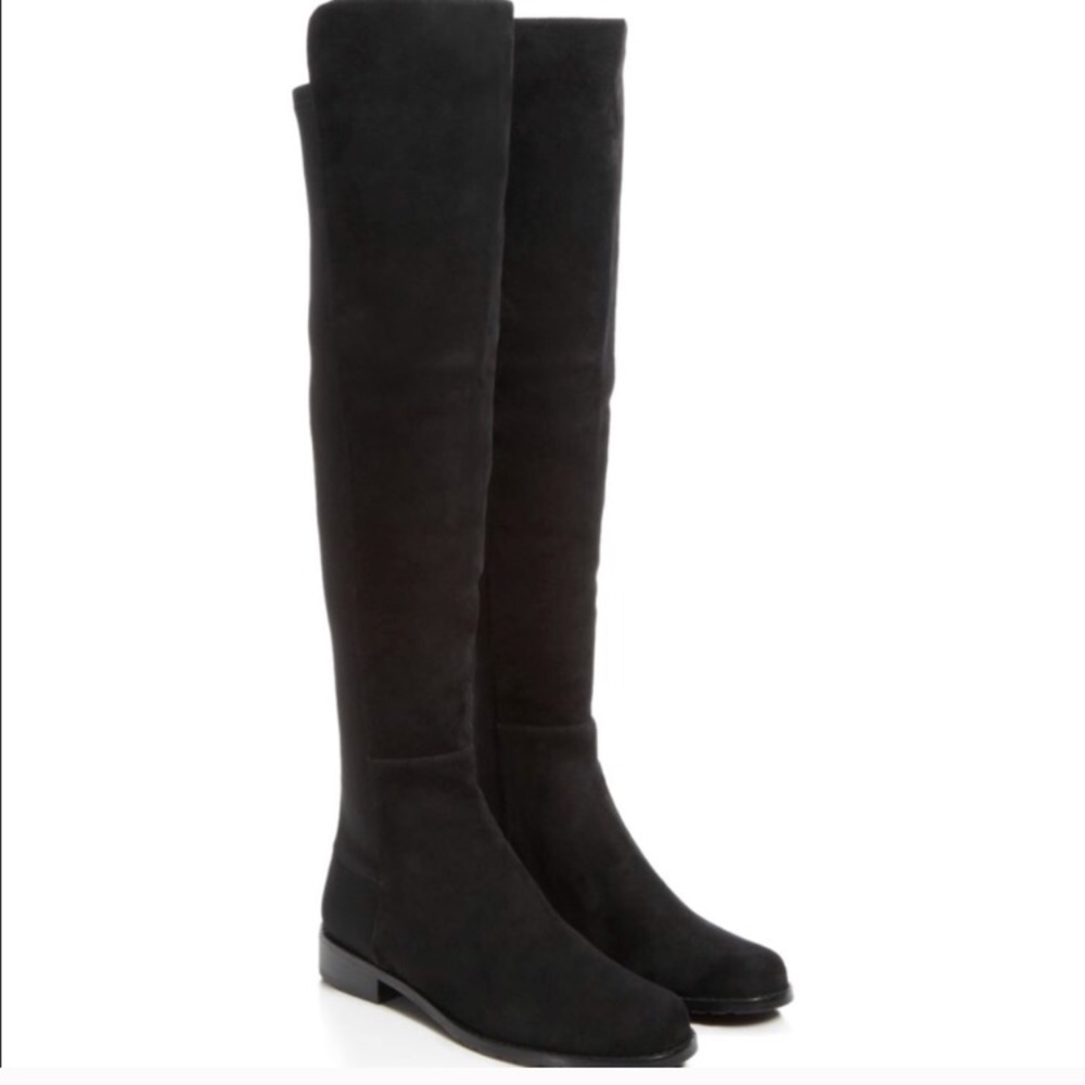 Stuart weitzman 50/50 black suede boots size 8